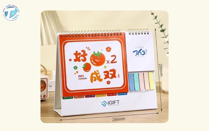 Lịch để bàn phong cách kết hợp hình ảnh thương hiệu